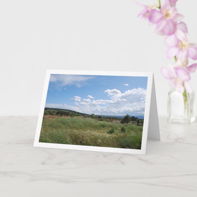 Spanish Country Landscape, Valencia, Spain Card (Orchid)