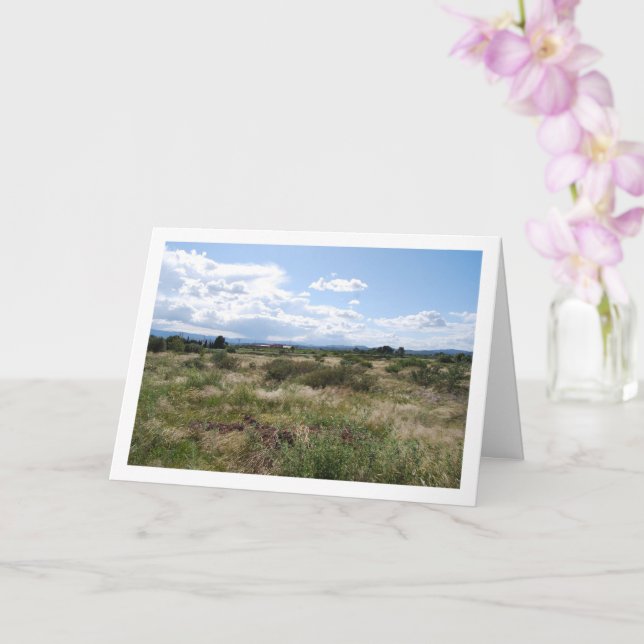 Spanish Country Landscape, Valencia, Spain Card (Orchid)