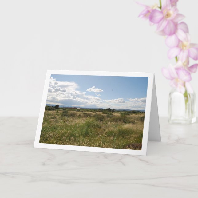 Spanish Country Landscape, Valencia, Spain Card (Orchid)