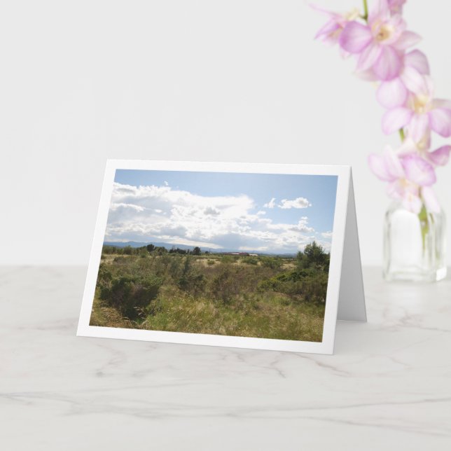 Spanish Country Landscape, Valencia, Spain Card (Orchid)