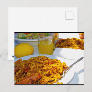 Spanish Cuisine Setting Postcard