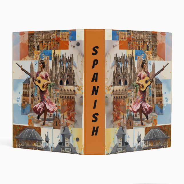 Spanish Culture Collage Mini Binder (Background)