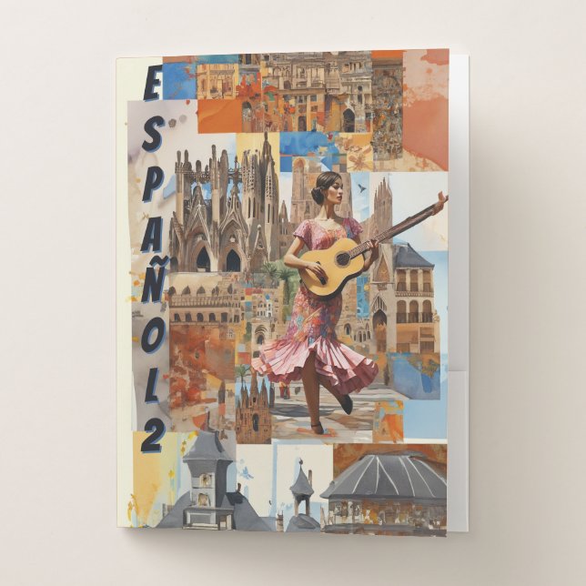 Spanish Culture Collage Pocket Folder (Front)