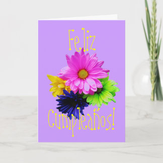Spanish: Cumpleanos! margaritas neon (birthday) Card