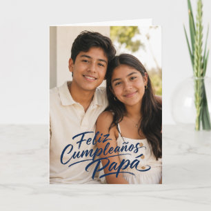 Spanish Dad Birthday Photo Card