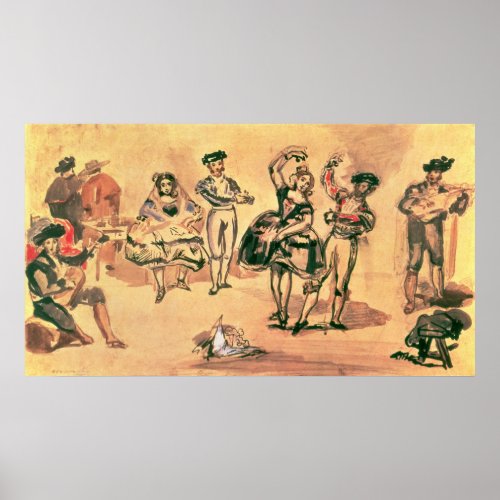 Spanish Dancers 1862 Poster