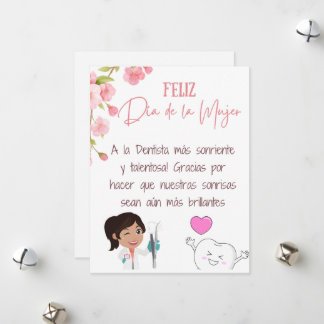 Spanish Dentist Happy women's Day Card