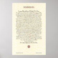 Spanish DESIDERATA Poster=Max Ehrmann=Parchment