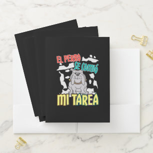 Spanish Dog Ate My Homework - Perro Tarea Pocket Folder