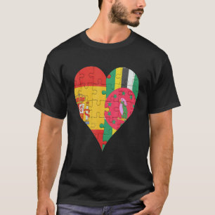 Spanish Dominican Flag Heart T-Shirt