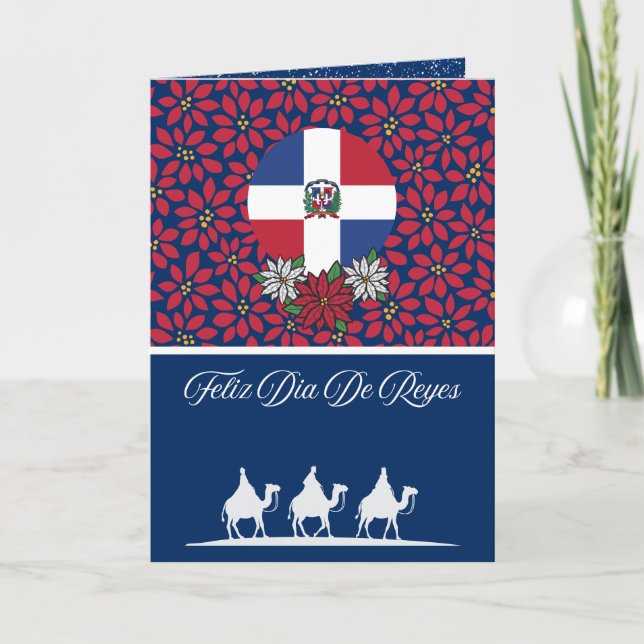 Spanish Dominican Three Kings Day Christmas Holiday Card (Front)