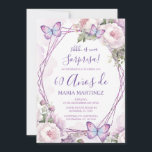 Spanish Dusty Purple Floral Sorpresa 60th Birthday Invitation<br><div class="desc">EDITABLE Spanish Dusty Purple Floral Sorpresa 60th Birthday Invitation
Elegant Dusty Purple Flowers Spanish Fiesta 60th Birthday Invitation
60 Años Cumpleaños Invitation For Women,  Floral Invitación de 60 Años en español</div>