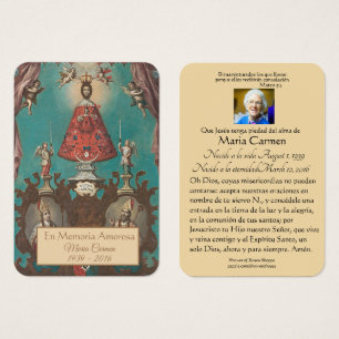 Spanish El Camino Mary Funeral Prayer  Holy Card