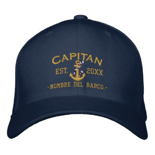 SPANISH El Capitan Elegant Custom Personalized Embroidered Baseball Hat