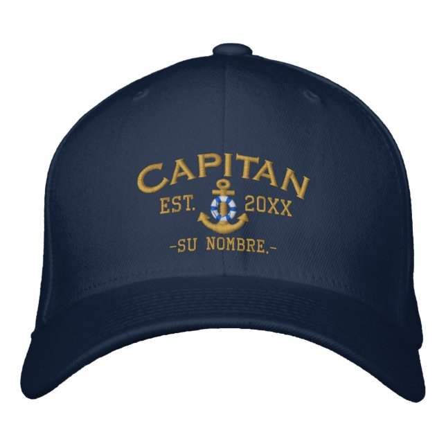 SPANISH El Capitan Personalized Embroidered Baseball Cap (Front)