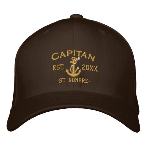 SPANISH El Capitan Your Name and Year Embroidered Baseball Hat