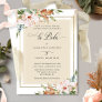 Spanish, Elegant Blush Terracotta Floral Wedding I Invitation