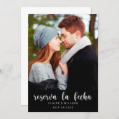 Spanish Elegant Vertical Photo Save the Date Card (Front/Back)