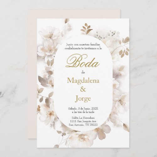 Spanish Elegant Wedding invitation