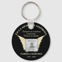 SPANISH En memoria amorosa foto memorial Keychain