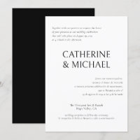 Spanish English Bilingual Elegant Classic Wedding