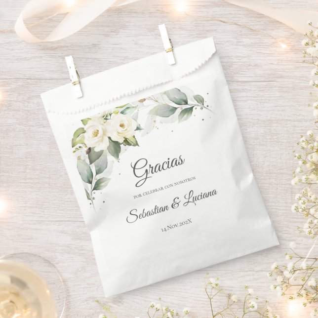 Spanish Eucalyptus Wedding Favor Bag (Clipped)