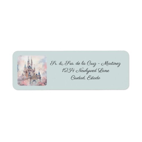 Spanish Fairy Tale Newlywed Return Address Labels