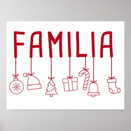 Spanish Familia _ Matching Family Christmas   Poster