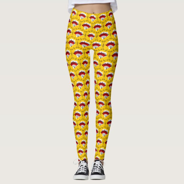 Spanish Fan Corners Multi leggings (Front)