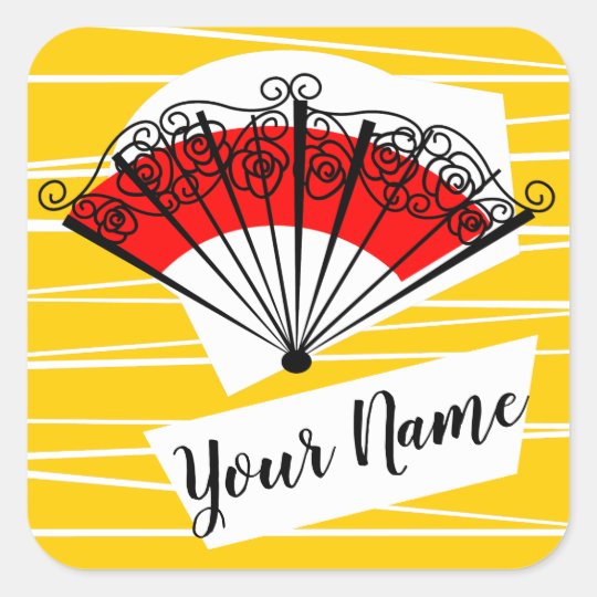 Spanish Fan Name sticker square