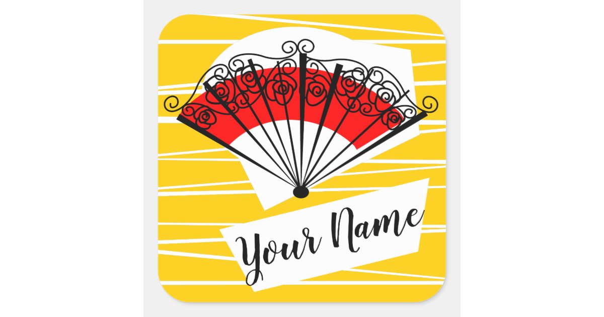 Spanish Fan Name sticker square