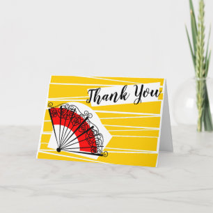 Spanish Fan Thank You landscape Card