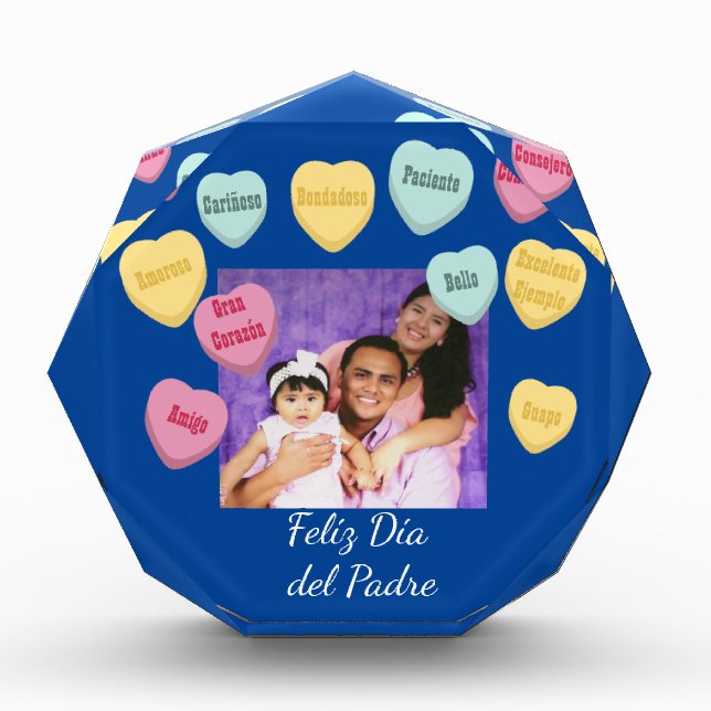 Spanish Father's Day/FelIz dIa del Padre Regalos Acrylic Award (Front)
