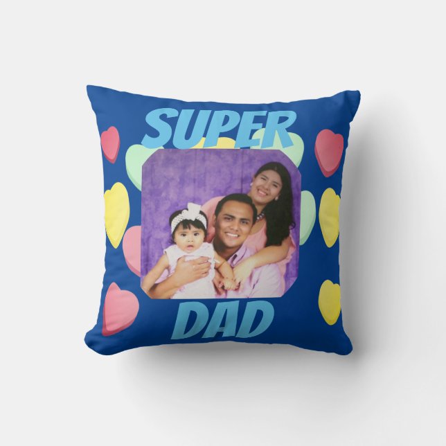 Spanish Father's Day/FelIz dIa del Padre Regalos Throw Pillow (Front)