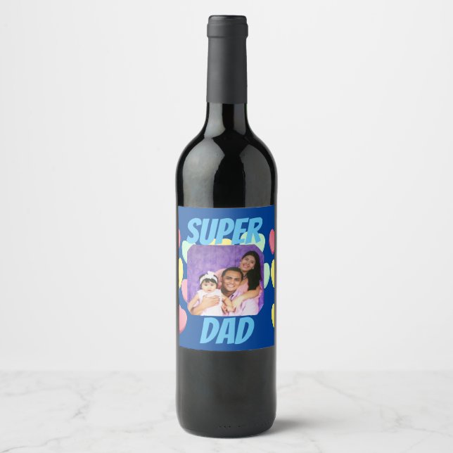 Spanish Father's Day/FelIz dIa del Padre Regalos Wine Label (Front)