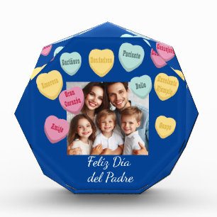 Spanish Father's Day Special Message Custom photo Acrylic Award