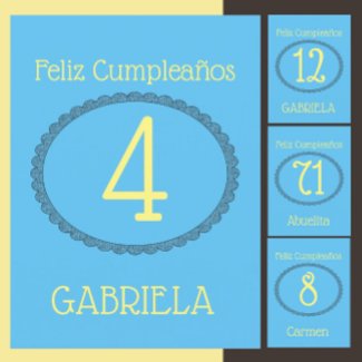 Spanish: Feliz Cumpleaños- Birthday