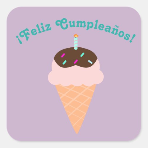 Spanish Feliz cumpleaos Happy Birthday Sticker