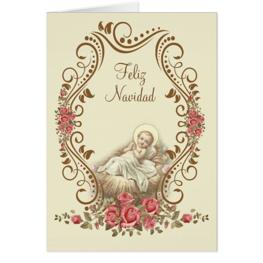 Spanish Feliz Navidad Baby Jesus Traditional (Front)