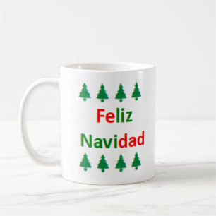 spanish feliz navidad coffee mug