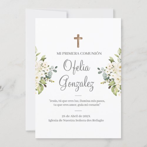 Spanish First Communion  Invitation