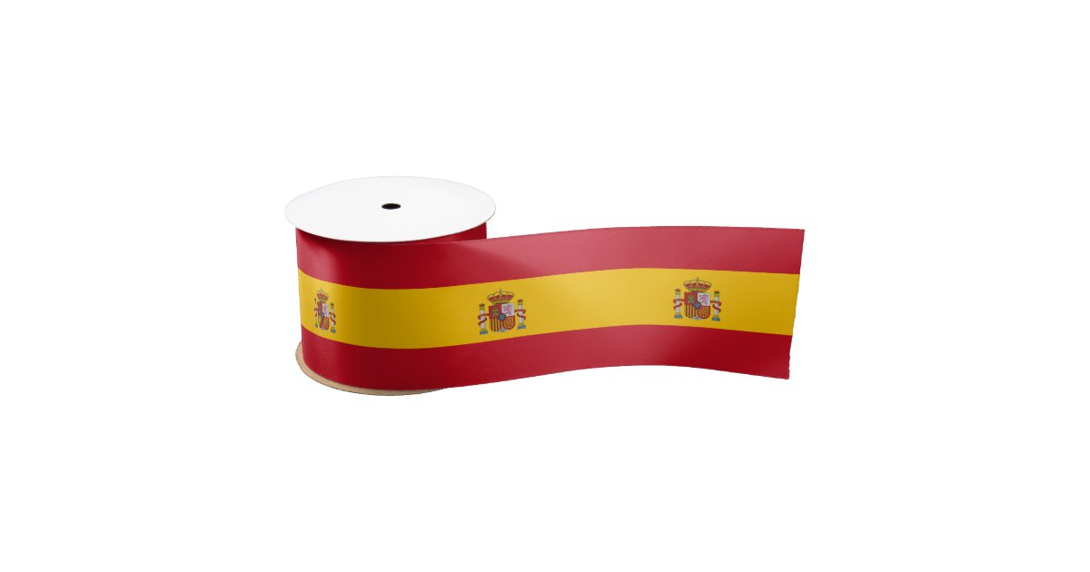 Spanish flag 3" Satin Ribbon