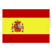 Spanish Flag Bandera Española Card (Front Horizontal)