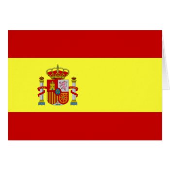 Spanish Flag Bandera Española Card by Classicville at Zazzle