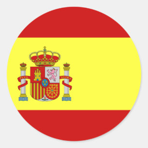 Spanish Flag Bandera Española Classic Round Sticker