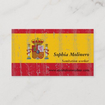 Spanish Flag Business Card by sushiandsasha at Zazzle