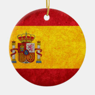 Spanish Flag Ceramic Ornament