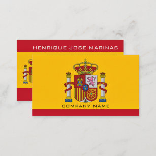 Spanish Flag Coat of Arms, Flag of Spain Business Card