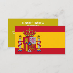 Spanish Flag & Coat of Arms, Flag of Spain Business Card