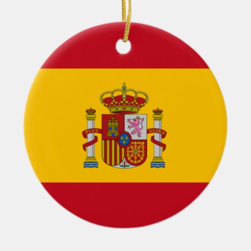 Spanish flag custom Christmas tree ornament